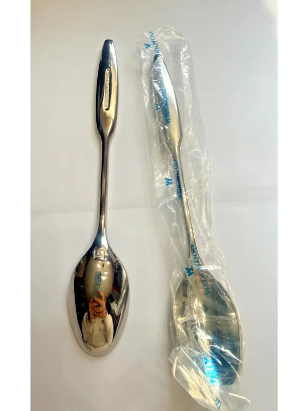 2 Wedgwood Stainless Pose Iced‎ Beverage Spoons Ice Teaspoons 7 1/2